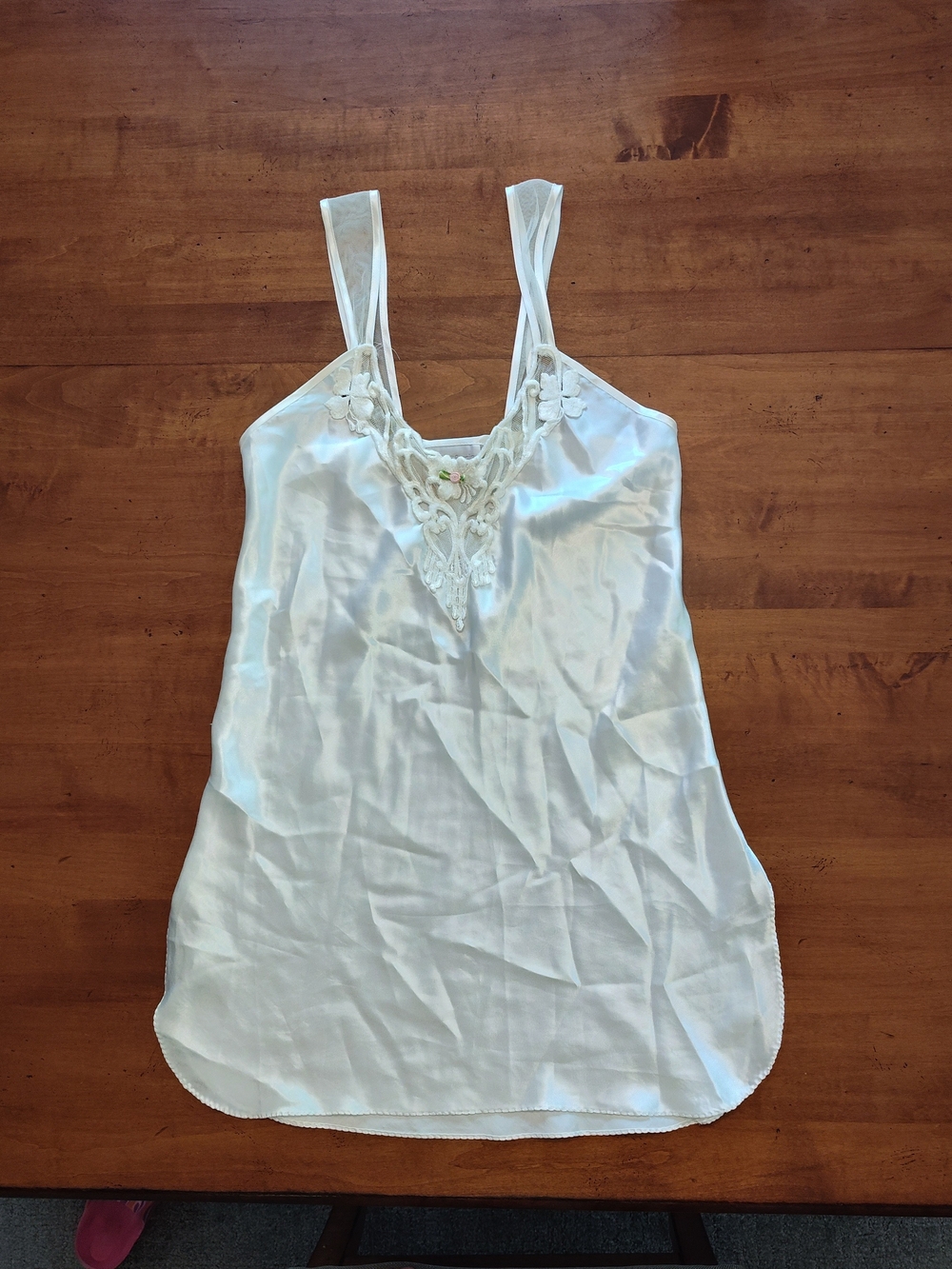 Vintage White Lace-Trim Baby Doll - Made in USA